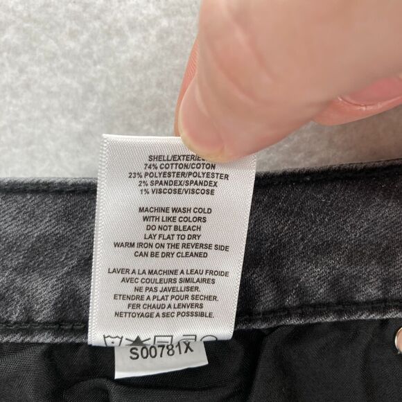 VIGOSS Marley Shorts Women's Plus 22W‎ Black Stretch Denim Distressed Mid Rise - Picture 6 of 11